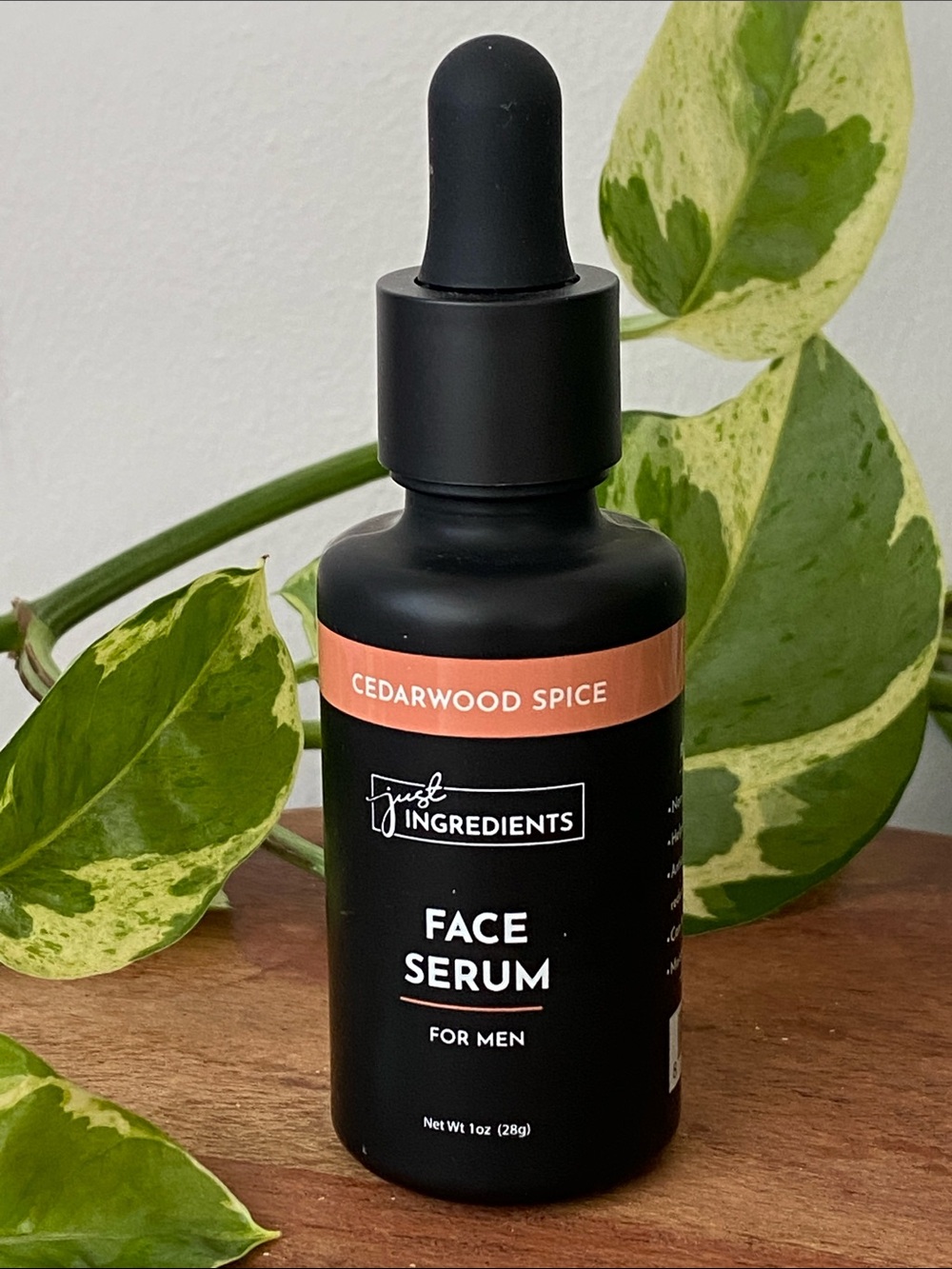 NEW Just Ingredients Cedarwood Spice Face Serum for Men 1oz Organic Ingredients